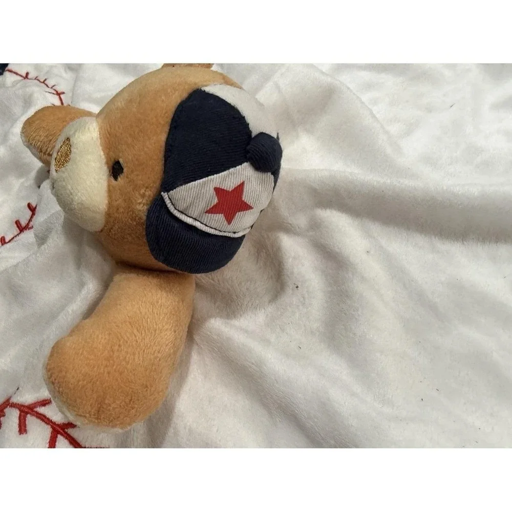 2x Baby Bear Lovey Snuggie Blankie Blanket ‎ Bundle Baseball